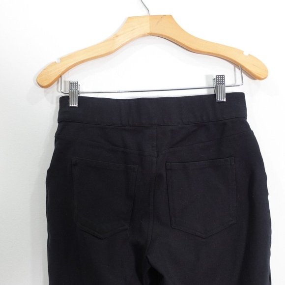 Spanx Crop Pants Medium Black Skinny Jeggings Ankle Stretch Casual Pull On - Picture 10 of 13